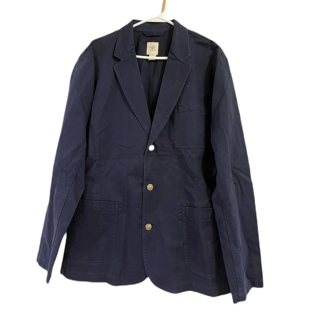 Dockers Navy Button Down Blazer Jacket